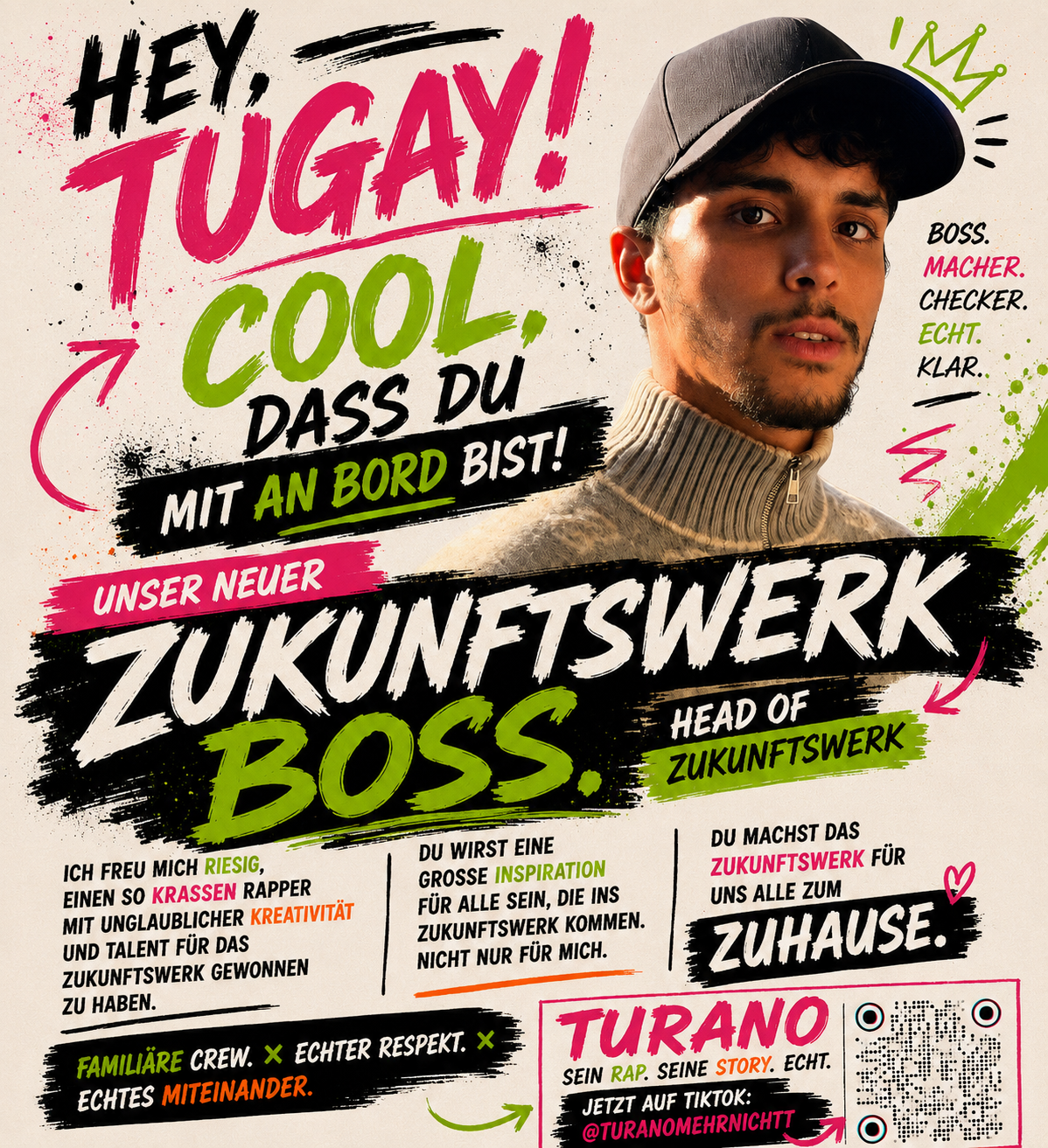 HEY, TUGAY! Unser neuer ZUKUNFTSWERK Boss — Head of ZUKUNFTSWERK