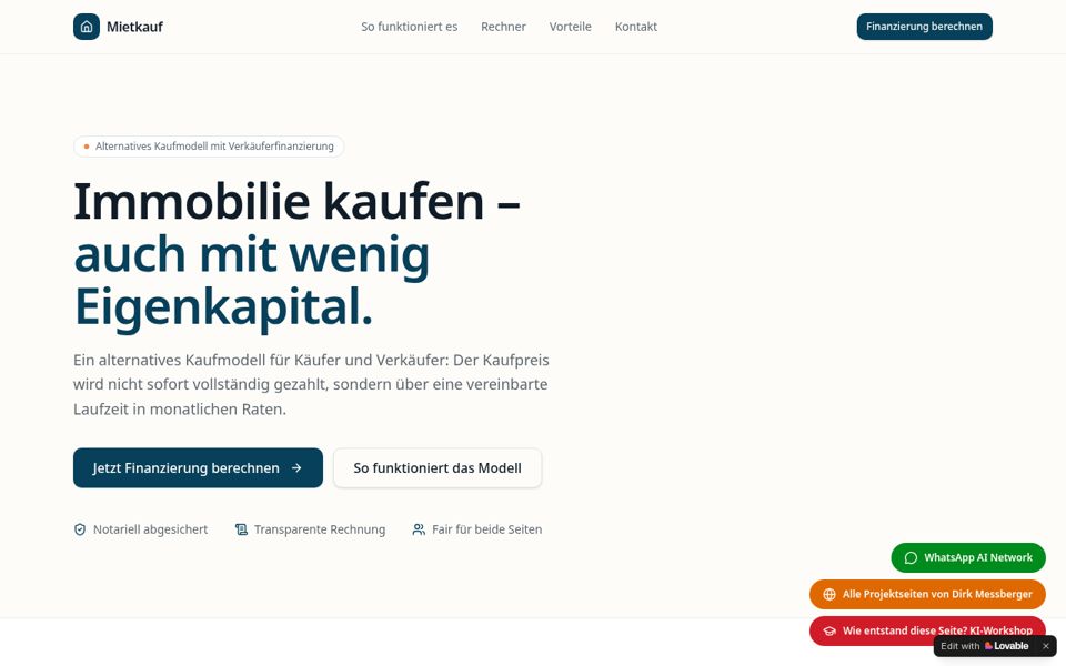 Mietkauf — Screenshot